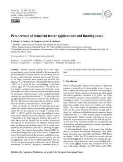 Perspectives of transient tracer applications and