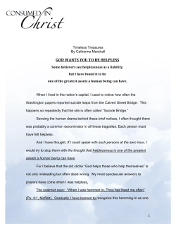 god wants you to be helpless