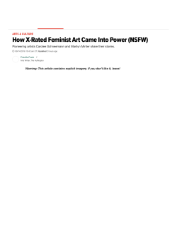 How X-Rated Feminist Art Came Into Power (NSFW - Exhibit-e