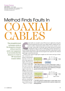 Method Finds Faults In Coaxial Cables - Electro