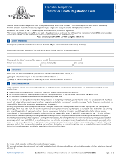 Transfer on Death Registration Form