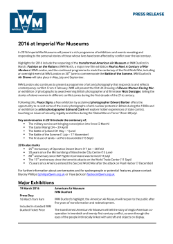 2016 at Imperial War Museums