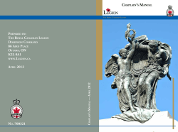 Chaplain`s Manual - The Royal Canadian Legion