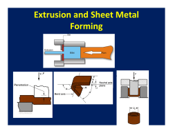 Extrusion and Sheet Metal Forming