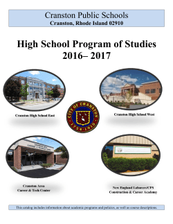High School Program of Studies