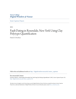 Fault Dating in Rosendale, New York Using Clay Polytype