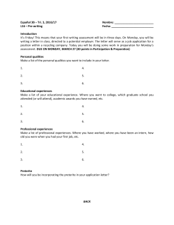 L16 &ndash; Pre-writing Fecha: Introd