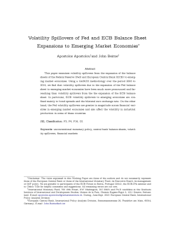 Monetary Policy, Volatility Spillovers to Emerging Market Economies