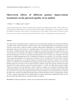 Short-term effects of different pasture improvement treatments on the