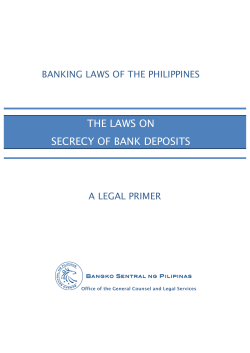 the laws on secrecy of bank deposits