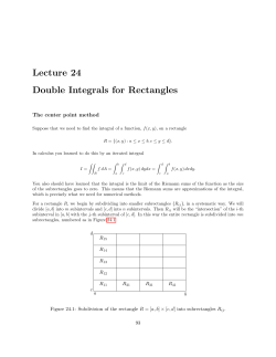 Lecture 24 Double Integrals for Rectangles