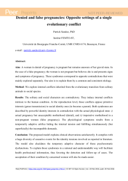 Denied and false pregnancies: Opposite settings of a single