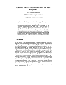 Exploiting Low-level Image Segmentation for Object Recognition