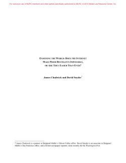 Enjoining the World: Does the Internet Make Prior Restraints