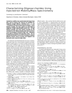 Characterizing Oligosaccharides Using Injected