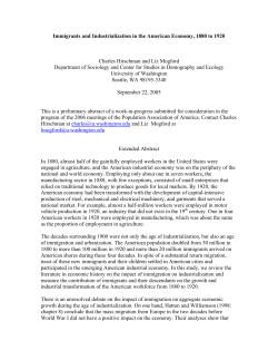 Immigrants and Industrialization in the American