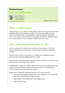 Endometriosis: what you need to know