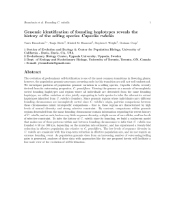 Genomic identification of founding haplotypes