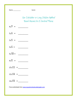 Use Calculator or Long Division Method Round Answers to 2