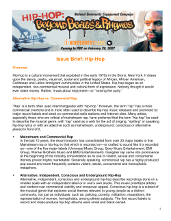 Issue Brief: Hip-Hop