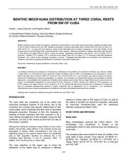 benthic meiofauna distribution at three coral reefs - WWW CIM-UH