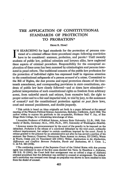 The Application of Constitutional Standards of Protection to Probation