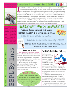 BBPL B y-lines - Bertha Bartlett Public Library