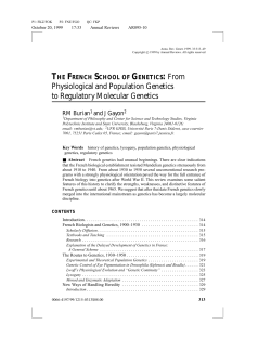 The French School of genetics