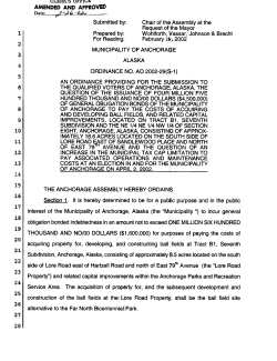 Submitted by: 2 :3 ALASKA ORDINANCE NO. AO 2002-29(~