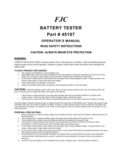 BATTERY TESTER Part # 45107
