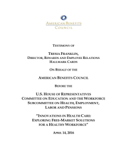 APRIL 14, 2016 - American Benefits Council