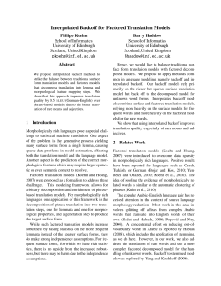 Interpolated Backoff for Factored Translation Models