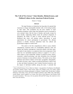 The Volk of New Jersey? State Identity