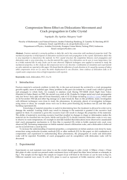 Compression Stress Effect on Dislocations Movement and Crack