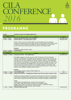 8.30am Conference Opens for Delegate Registration Opening