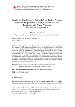 Stochastic Funding of a Defined Contribution Pension Plan with
