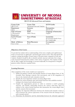 MUCT-315 Advanced Form and Analysis Course Code Course Title
