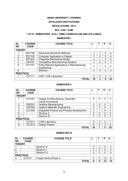 ME(Cad/Cam). - Anna University
