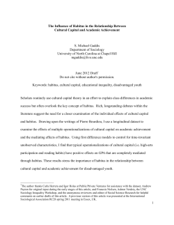 The Influence of Habitus in the Relationship
