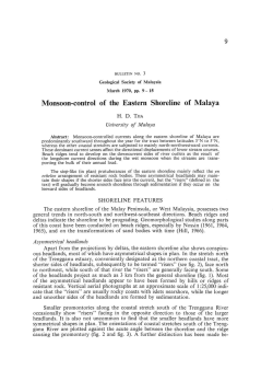 Monsoon-control of the Eastern Shoreline of Malaya