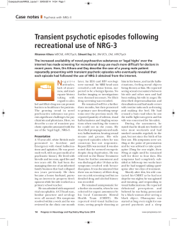 Transient psychotic episodes following recreational use of NRG3