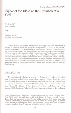 Impact of the State on the Evolution of a Sect