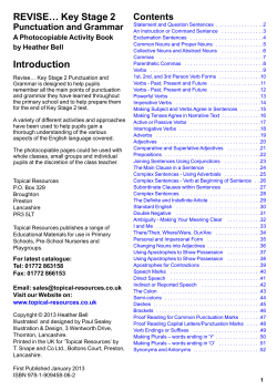 REVISE&hellip; Key Stage 2 Introduction