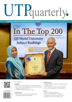 UTPQuarterly2014Q1 - Universiti Teknologi PETRONAS