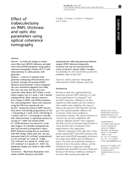 Effect of trabeculectomy on RNFL thickness and optic disc