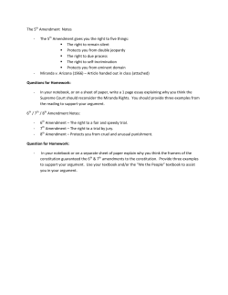 The 5th Amendment Notes