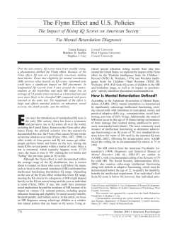 The Flynn Effect and US Policies