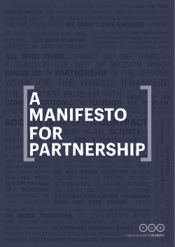 a manifesto for partnership