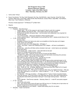 February PSC Minutes 2015