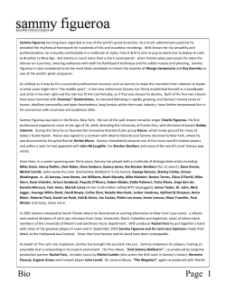 Bio Page 1 - Sammy Figueroa